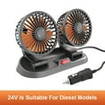Marcuvmk 12V Car Fan 360° Rotating Double Head Electric Cooling Fan