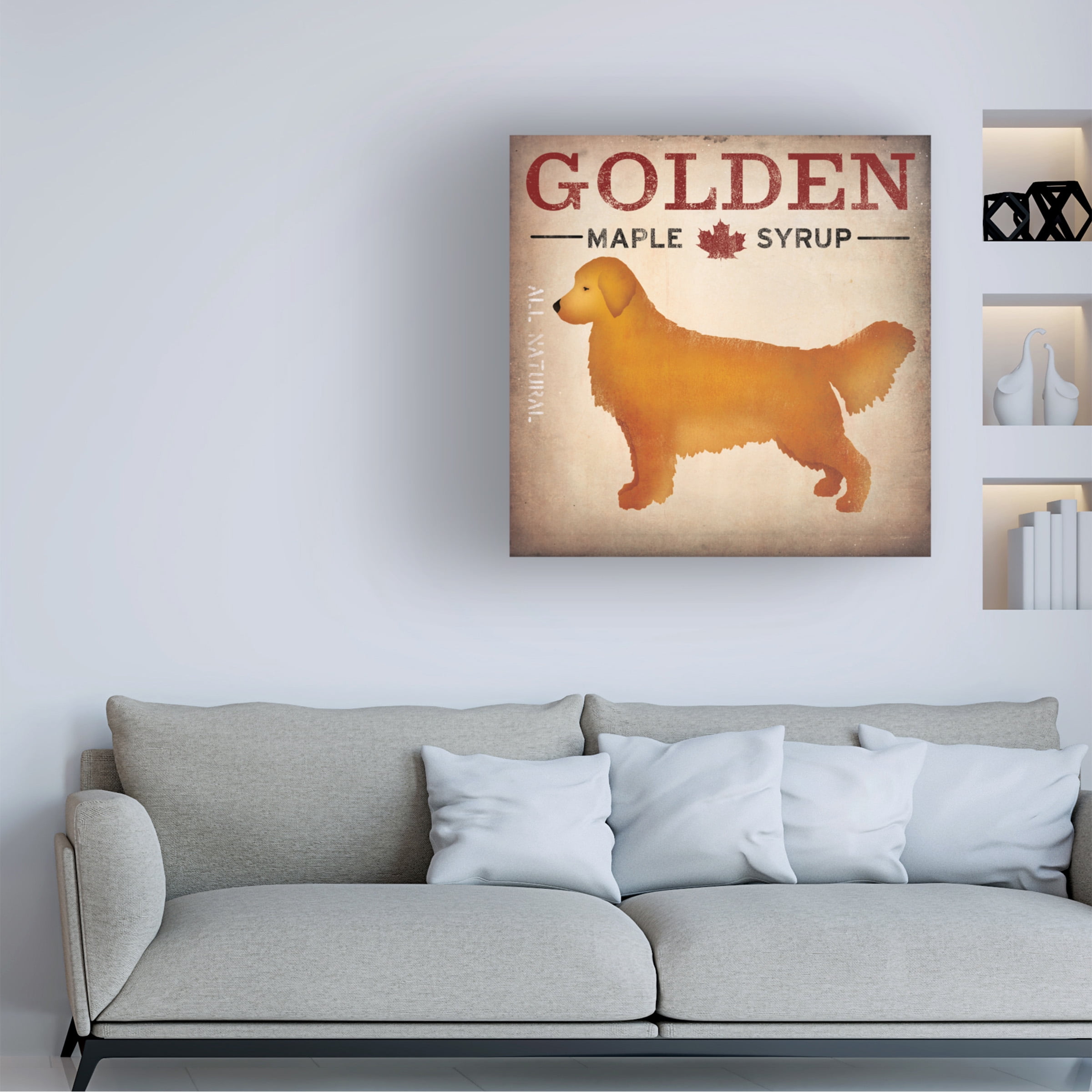 Trademark Fine Art 'Golden Dog at Show No VT' Canvas Art by Ryan Fowler