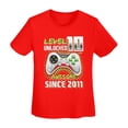 thumbnail image 4 of Level 10 Unlocked Awesome 2011 Women'S Basic Short Sleeve T-Shirt Red Medium, 4 of 5