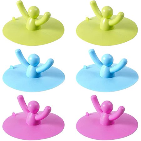 Lot De 8 Bouchons De Vidange Évier/Baignoire Silicone Universel – 4 Couleurs, Anti-Cheveux & Odeurs