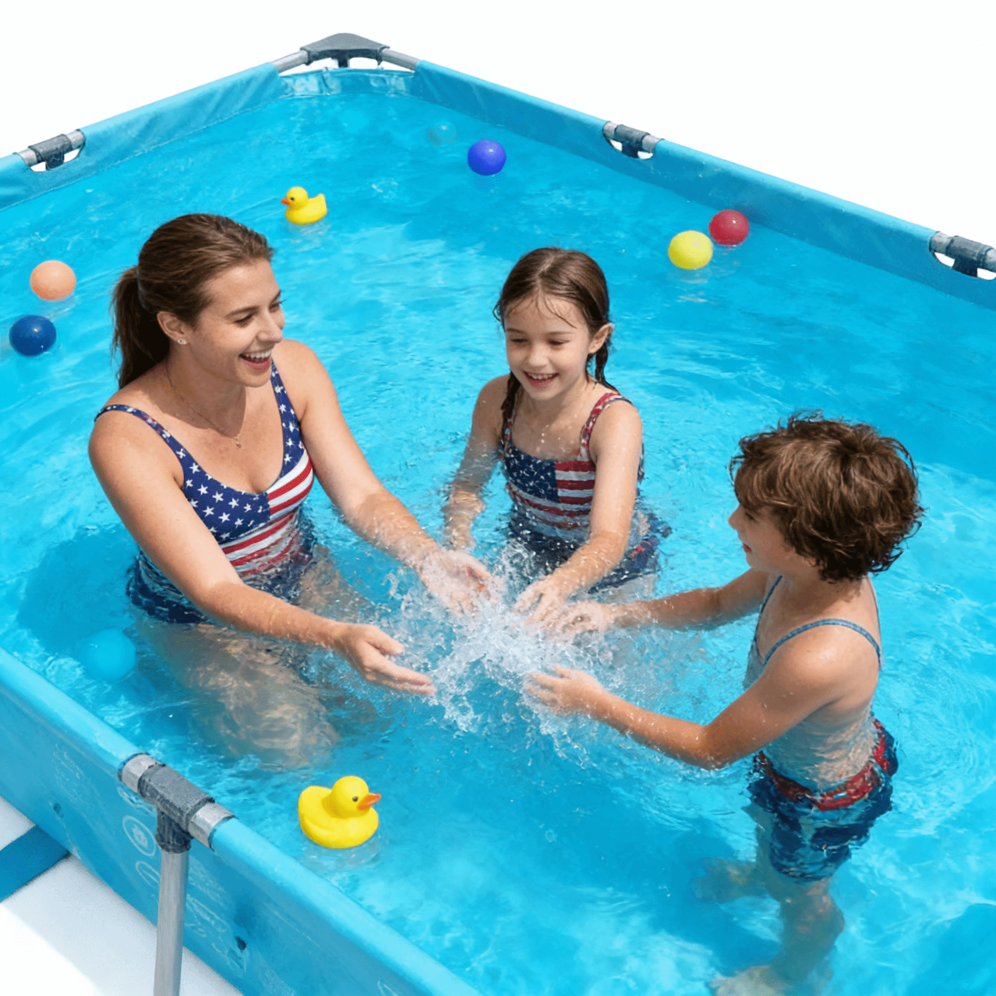 GASKY 10FT Swimming Pools All-Season Versatility Above Ground Swimming Pool 1010 Gallons for Pets Adults Family Teenagers Blue Just Pool