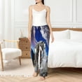 thumbnail image 4 of Fotbe Astronaut in Outer Space Pantalones de Pijama para Mujer, Pantalones de Dormir, Pantalones Pj con Cordón y Bolsillos-Large, 4 of 6