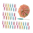 thumbnail image 1 of Sombrillas de papel para cócteles, palitos para pastel de fruta, decoración de ilustraciones creativas de madera, mini de papel, selecciones 50 piezas, 1 of 8