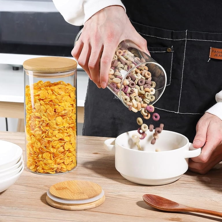 Foukus Glass Jars with Bamboo Lids, 6-Pack 25oz photo 5