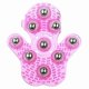 thumbnail image 1 of 2 pcs body massage glove, palm shaped massage roller ball (pink), 1 of 5