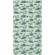 IHR Ideal Home Range Dinner Napkins Disposable 3-Ply Paper Hand Towels, 8.5" x 4.5", Mermaid Tails, 16-Count