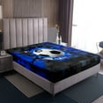 thumbnail image 4 of Erosebridal Soccer Full Sheet Sets,Gradient Geometric Bedding Full Size,Gaming Room Decor, 4 of 7