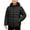 Black, variant on BXJX Boys Hooded Puffer Jackets, Full Zip Long Sleeve Warm Fall Winter Outerwear with Pockets Gray Size 14/16 T