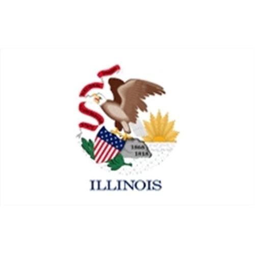 Annin Flagmakers 141450 2 ft.  X 3 ft.  Nyl-Glo Illinois Flag