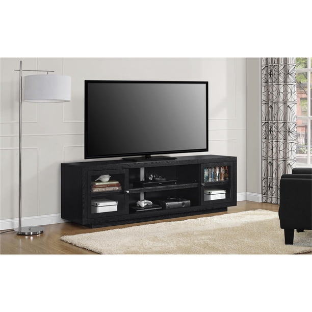 Ameriwood Home Bailey 72 Tv Stand Black Oak Walmart Com Walmart Com