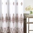 thumbnail image 4 of Moutainwind Polyester Sheer Curtains Double Layers Embroidered Floral Style Curtain Pair, 4 of 8