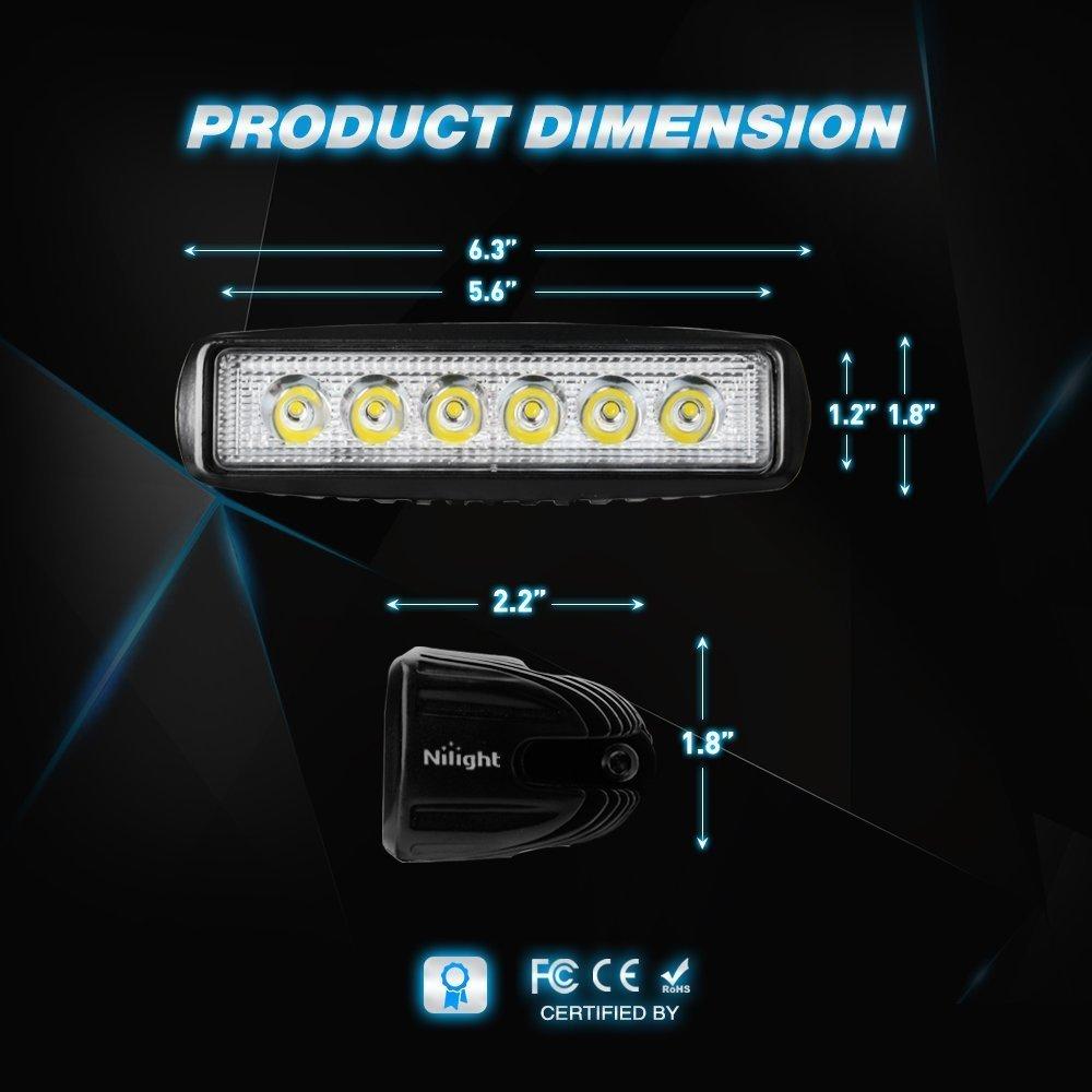 2 Barre Led Nilight 18W Spot + Cablaggio Con Interruttore 5 Pin – Kit Completo Per Veicoli - Foto 2
