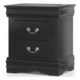 thumbnail image 3 of Furniture of America Toni Wood 2-Drawer Nightstand in Black (Set of 2), 3 of 14
