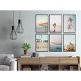 thumbnail image 2 of Set of 6 Unframed California Coastal Surf Wall Art Prints, Beach Sunset Wall Poster, Surfboard Wall Art (8" x 10"), 2 of 6