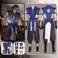 thumbnail image 2 of Disfraz de Sub Zero para hombre, disfraz de Mortal Kombat, disfraz de fantasía, uniforme para adulto, pantalones, máscara, traje de carnaval de Halloween, 2 of 5