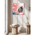 thumbnail image 5 of Wall Art Prints, 4th of July Cute Cat Framed Canvas Prints for Bedroom Living Room Bathroom Office, Red Blue Fireworks Watercolor Gallery Wrap Wall Art Poster for Gifts Home Decor 12"x12", 5 of 9