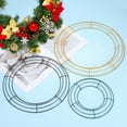 thumbnail image 6 of Uxcell 2 Pcs 8 Inch Wire Wreath Frames Metal Round Wire Frame for Floral Arrangements, Craft DIY Autumn Christmas Thanksgiving Wreath Supplies, Black/Golden, 6 of 6