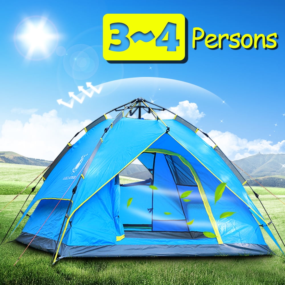 4 Persons Backpack Camping Tent,iClover Auto Pop Up Ultralight Tents