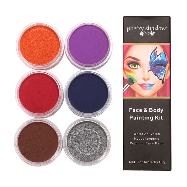 TFixol Face & Body Paint Kit 6 Colores Maquillaje Pintura TFixol Pintura