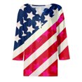 thumbnail image 4 of Fiudx Ropa de Mujer Blusa de Manga 3/4 Corta Estampada a La Moda para Mujer, Blusa Informal con Cuello Redondo, 4 of 5