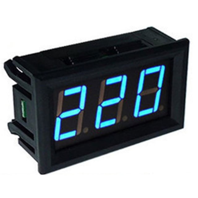 Led Display Digital Voltmeter 2-Line Ac Voltage Meter Table Red Blue Green Ac220V 70V-500V Voltmeter Volt Instrument Tester Blue
