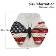 thumbnail image 2 of Bingfone Vintage American Flag Butterfly Wall Leather Drinks Coasters with Set of 6,Suitable for Home Kitchen,Coffee Cup Coasters Home Gift, 2 of 7