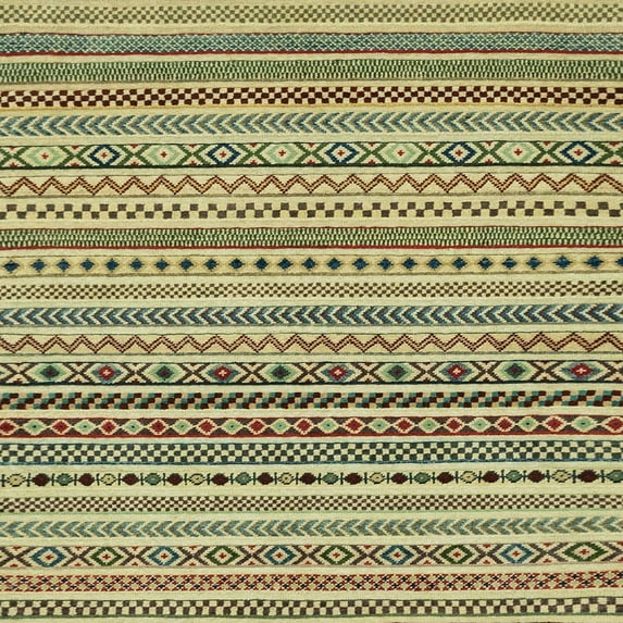 Ahgly Company Indoor Square Abstract Oak Brown Abstract Area Rugs, 7' Square