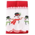 thumbnail image 4 of 3-Piece Decorative Christmas Holiday Design Embroidered Snowman Kitchen Curtain Set Xmas Style, 4 of 4