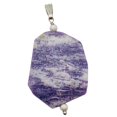 thumbnail image 6 of Purple Flower Sodalite Sterling Silver Pendant | Purple/White | 2 1/4" Long |, 6 of 12