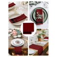 thumbnail image 3 of Red Black Plaid Cloth Napkins Set of 4 Reusable Dinner Napkins, Country Vintage Star Abstract Gingham Cocktail Napkin Washable Table Napkins for Wedding/Holiday Party/Baby Shower 20"x20", 3 of 7