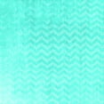 thumbnail image 1 of Ahgly Company Machine Washable Indoor Square Solid Turquoise Blue Modern Area Rugs, 3' Square, 1 of 4