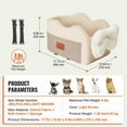thumbnail image 5 of Choco Moon Center Console Dog Car Seat Dog Booster Car Seat for Small Dog 8 lbs, Pet Safety Seat, Light Brown, 5 of 11