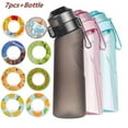 thumbnail image 2 of Smaksatt vattenflaska med 7 smakpods Air Water Up-flaska Frostad svart 650 ml Air Starter Up-set Vattenkopp för camping Sport Rosa Blå Pink Blu, 2 of 5