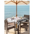 thumbnail image 3 of Outdoor Tablecloth with Umbrella Hole for Patio/Picnic/Party/Camping, Spring Flowers Waterproof Table Cloth Square Cover Washable, Farmhouse Watercolor Black Plaid Wood Grain (54"x 54"), 3 of 8