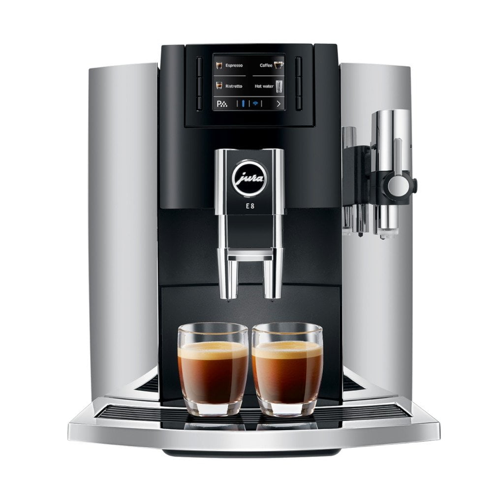 Jura E8 Fully Automatic Espresso Machine Chrome