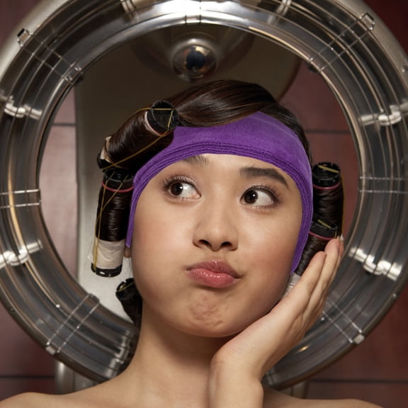 Milisten Perm Headband in Purple Cotton - Versatile Use, Easy to Operate