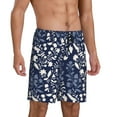 thumbnail image 2 of Kdxio Plant Print Mens Sleep Shorts Bottoms Soft Comfy Pajama Wear Pants with Drawstring Pockets, 2 of 7