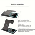 thumbnail image 6 of Portable 3-in-1 Wireless Charger Stand Phablet Fast Charging Station for iphone 16 15 14 13 Pro Max  Watch 9 8 7 airpods, 6 of 11