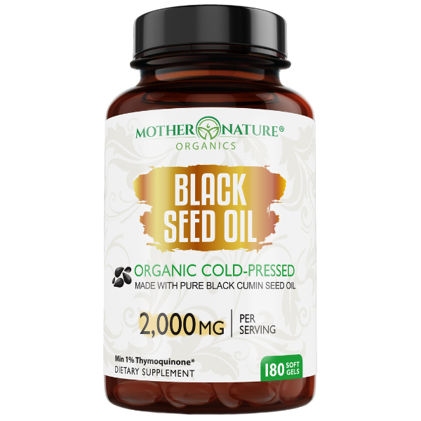 Mother Nature Organics, Black Seed Oil Capsules, 2000mg, 180ct