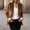 Coffee velvet blazer women a1, variant on thefmos Women's Collared Button Front Velvet Blazer Slim Fit Solid Color Casual Jacket Fashion Office Fall Winter Outfit, Coffee S