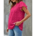 thumbnail image 3 of Fantaslook Blouses for Women Dressy V Neck Ruffle Sleeve Summer Tops Casual Flowy Shirts, 3 of 8