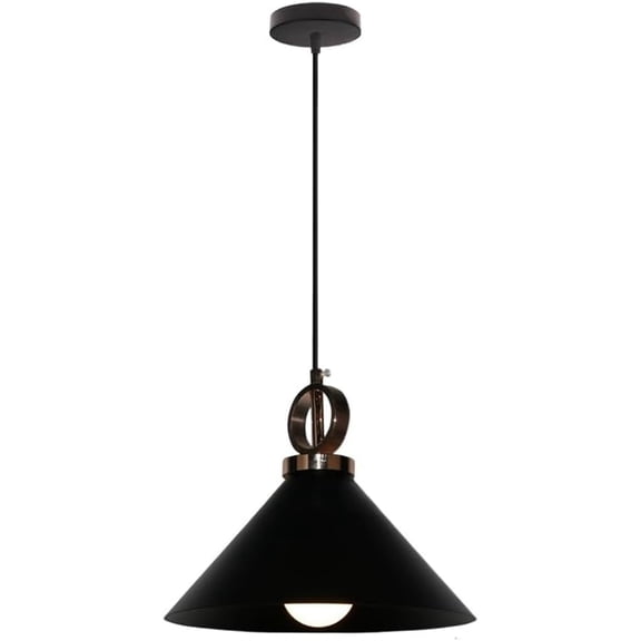 Minimalism Black Metal Pendant Light Fixture, Retro Industrial Style Pendant Lighting for Kitchen Island, Iron Vintage Simple Rustic Pendant Lamp, Farmhouse Pendant Light for Dining Room Garage