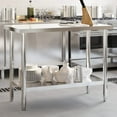 thumbnail image 1 of vidaXL Kitchen Work Table 110x55x85 cm Stainless Steel, 1 of 5