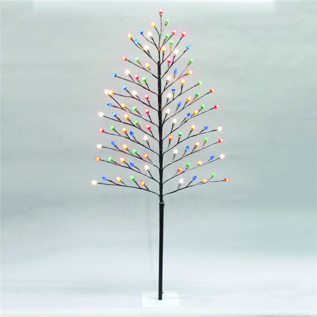 Celebrations 9016100 4 ft. Prelit LED Stick Tree 95 Lights, Multi Color