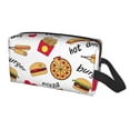 thumbnail image 2 of Goofa Fast Food Printed Toiletry Bag with Handle,Large Capacity Travel Makeup Cosmetic Bag for Women, Carry on Airport Airline Compliant Bag, 2 of 9
