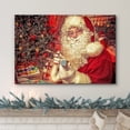 thumbnail image 2 of wall26 Canvas Print Wall Art Santa Claus Christmas Tree Presents Celebrations &amp; Holidays Decorative Illustrations Modern Art Scenic Colorful Warm for Living Room, Bedroom, Office - 12"x18&qu, 2 of 5