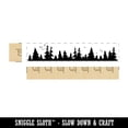 thumbnail image 2 of Evergreen Tree Forest Skyline Birds Camping Hiking Rectangle Rubber Stamp Stamping Scrapbooking Crafting - Large 3.75in, 2 of 7