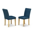 thumbnail image 2 of East West Furniture ABP4T55 - Set of 2 - Parson Chairs- Upholstered Dining Chairs Includes Wirebrushed Black Wooden Structure with Black Linen Fabric Seat and Simple Back, 2 of 8