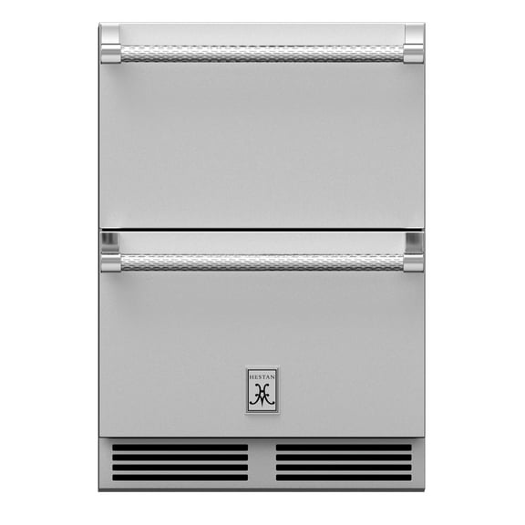 Hestan Grfr24 24" Wide 5.2 Cu. Ft. Compact Refrigerator And Freezer Drawers - Stainless