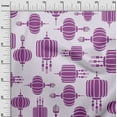 thumbnail image 3 of oneOone Rayon Purple Fabric Asian Japanese Floral Lamp Fabric For Sewing Printed Craft Fabric By The Yard 56 Inch Wide, 3 of 4